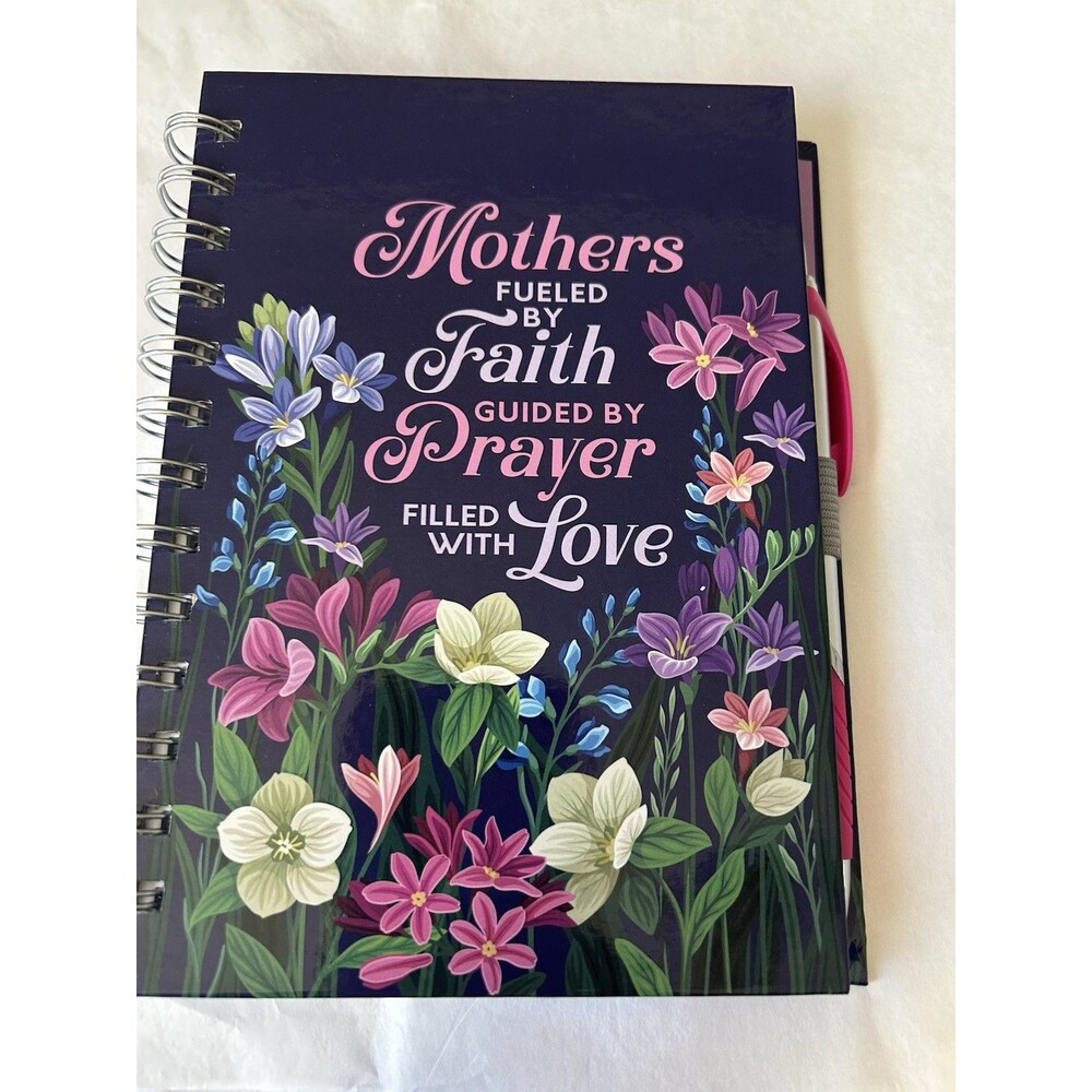 Floral Spiral Notebook with Inspirational Quote on Cover